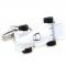 White Enamel Formula One Race Car Cufflinks.JPG